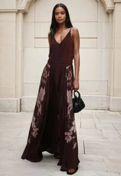 INVERSION DRESS BROWN