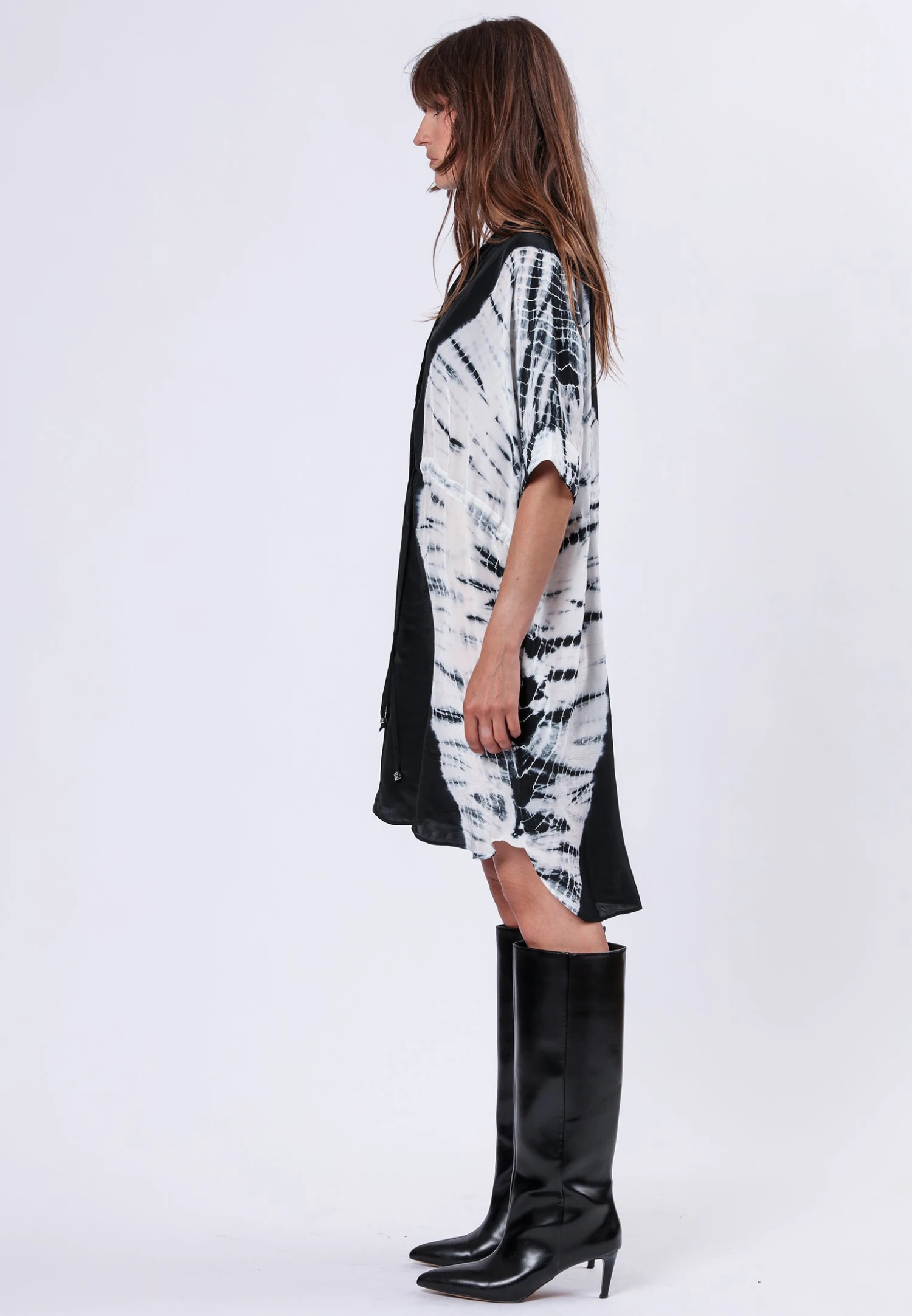 JADE TUNIC TIE DYE BLACK 3 JADE TUNIC TIE DYE BLACK - Image 3