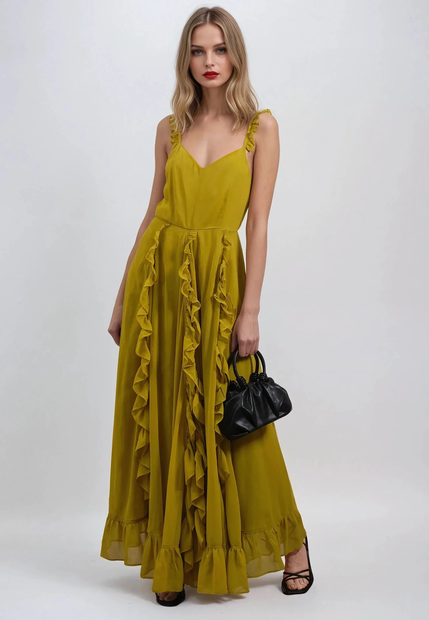 KATE MAXI DRESS OCHRE 5 KATE MAXI DRESS OCHRE - Image 5