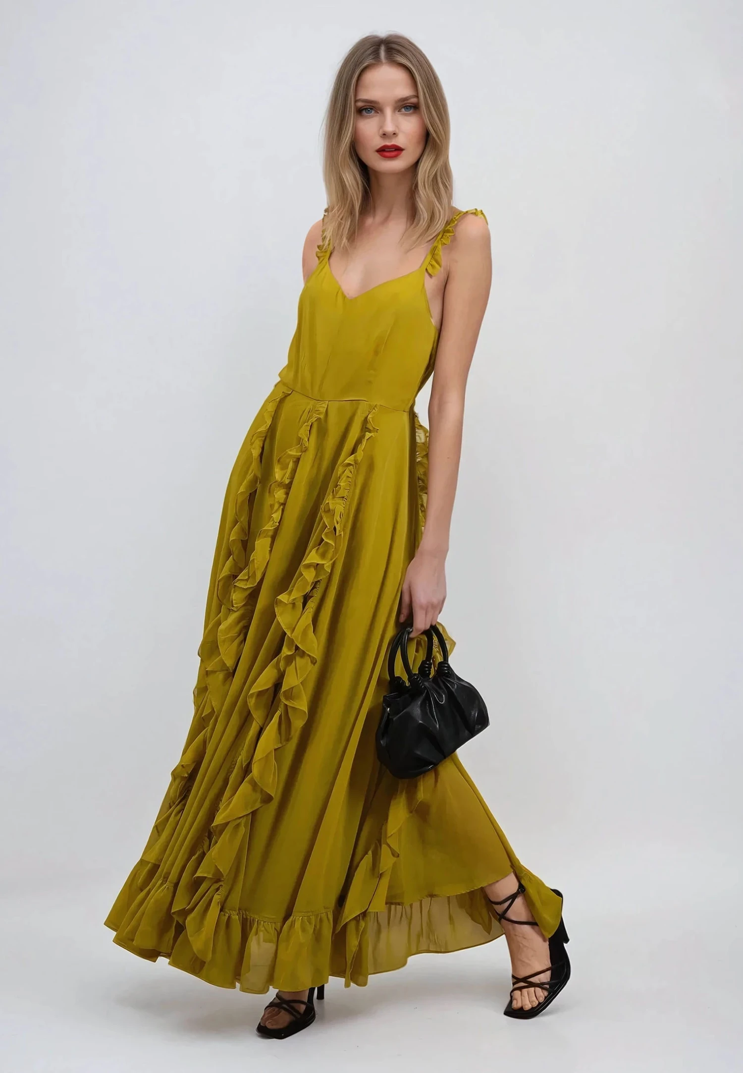 KATE MAXI DRESS OCHRE 6 KATE MAXI DRESS OCHRE - Image 6
