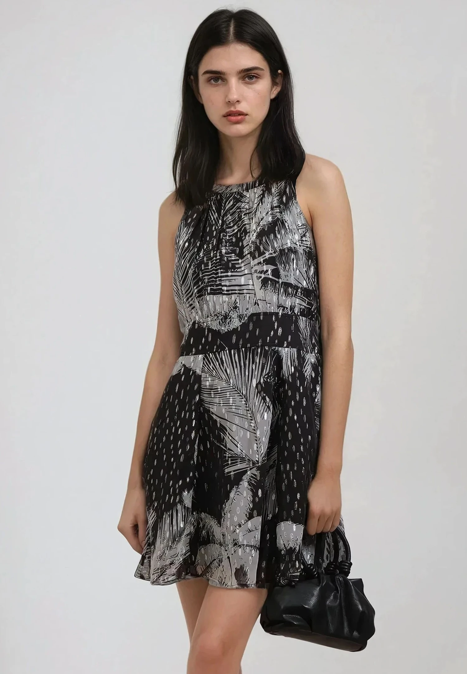 PALM MINI DRESS BLACK 1 PALM MINI DRESS BLACK