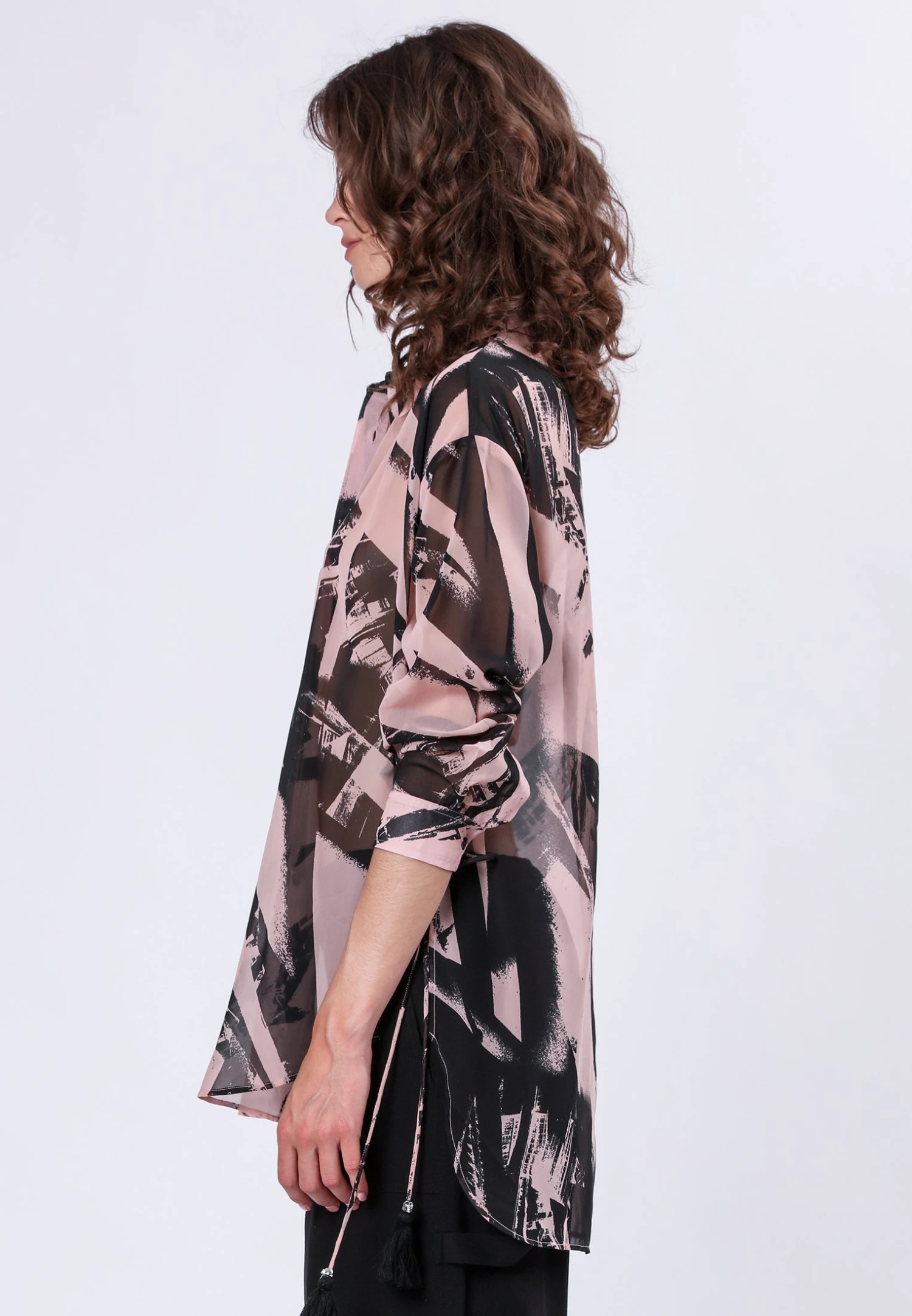 TANZANITE SHIRT PARALLEL PRINT 3 TANZANITE SHIRT PARALLEL PRINT - Image 3