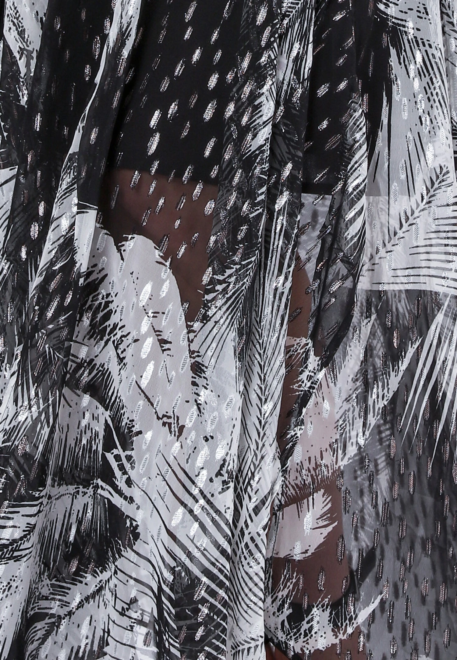 TANZANITE SKIRT PALM PRINT 6 TANZANITE SKIRT PALM PRINT - Image 6