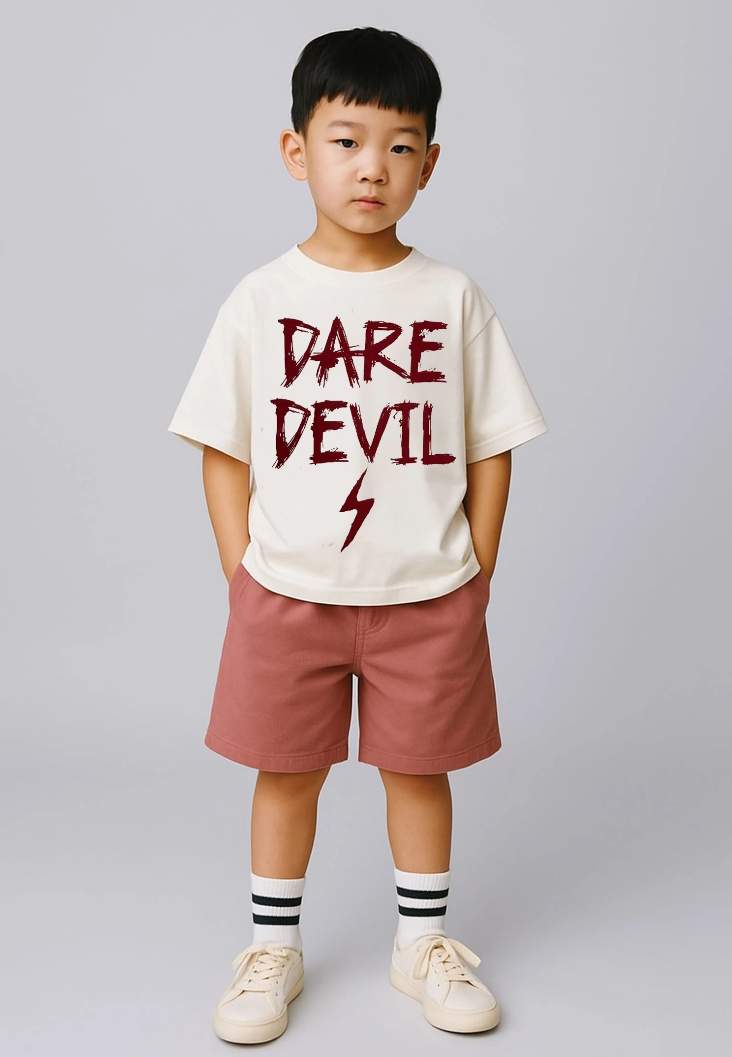 Kids DARE DEVIL BOYS T-SHIRT OFF WHITE 4 Kids DARE DEVIL BOYS T-SHIRT OFF WHITE - Image 4