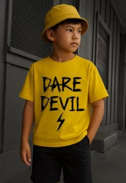 Kids DARE DEVIL BOYS T-SHIRT YELLOW