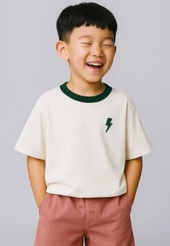 Kids LIGHTNING BOLT BOYS T-SHIRT BOTTLE GREEN -Religion Clothing 614LGN031