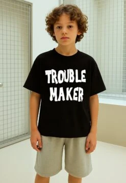 Kids TROUBLE MAKER BOYS T-SHIRT BLACK