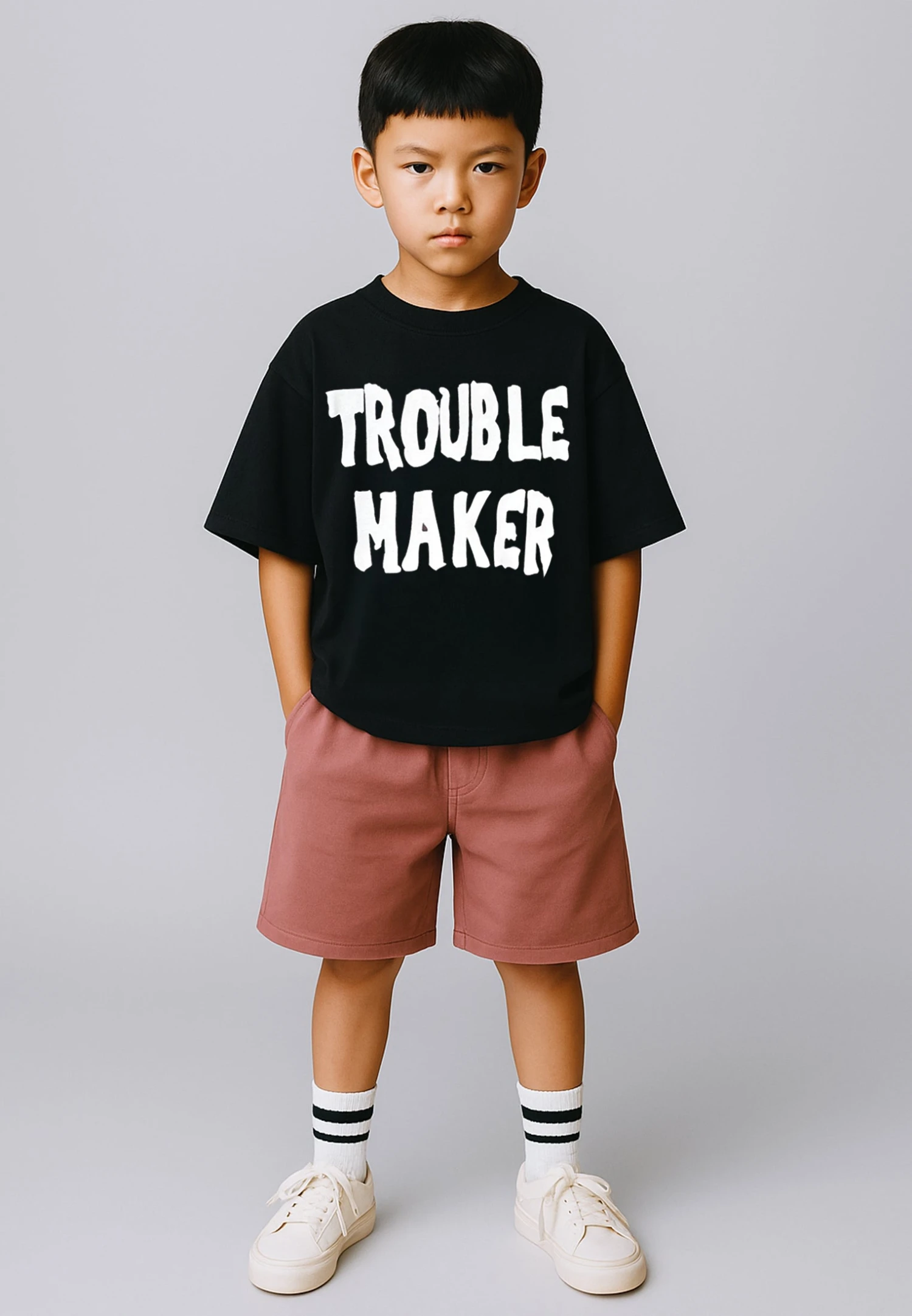 Kids TROUBLE MAKER BOYS T-SHIRT BLACK 4 Kids TROUBLE MAKER BOYS T-SHIRT BLACK - Image 4