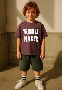 Kids TROUBLE MAKER BOYS T-SHIRT MAUVE 7 Kids TROUBLE MAKER BOYS T-SHIRT MAUVE -Religion Clothing 614TMN03MAUVE2