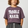 Kids TROUBLE MAKER BOYS T-SHIRT MAUVE