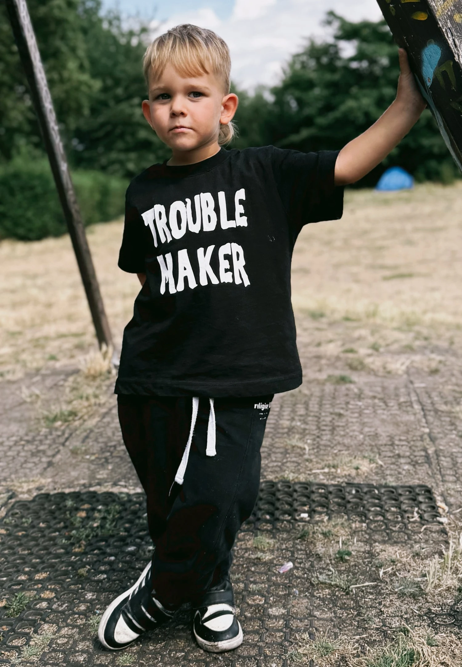 Kids TROUBLE MAKER BOYS T-SHIRT BLACK 7 Kids TROUBLE MAKER BOYS T-SHIRT BLACK - Image 7