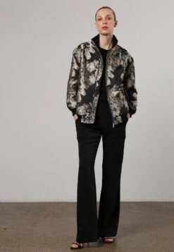 GENUINE BOMBER JACKET BLACK & STONE 9 GENUINE BOMBER JACKET BLACK & STONE -Religion Clothing 74HGUJ772