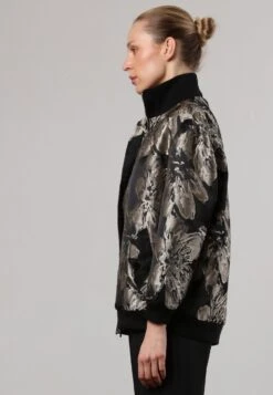 GENUINE BOMBER JACKET BLACK & STONE 8 GENUINE BOMBER JACKET BLACK & STONE -Religion Clothing 74HGUJ773