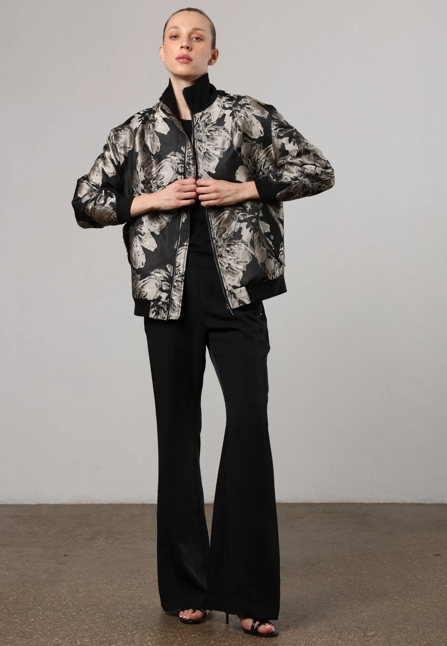 GENUINE BOMBER JACKET BLACK & STONE 5 GENUINE BOMBER JACKET BLACK & STONE - Image 5