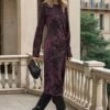FLINT DRESS MAUVE WINE