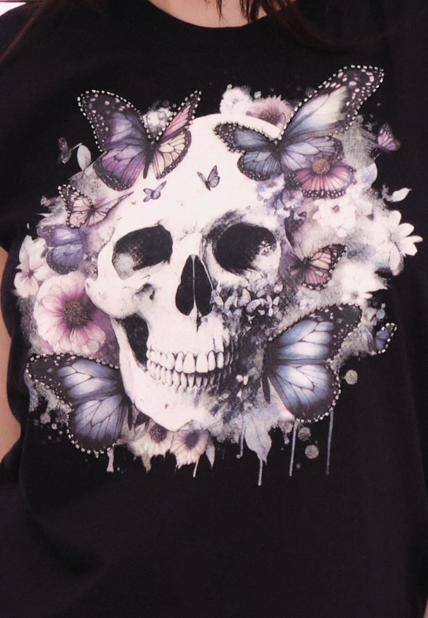 JILLIAN T-SHIRT BLACK SKULL 6 JILLIAN T-SHIRT BLACK SKULL - Image 6