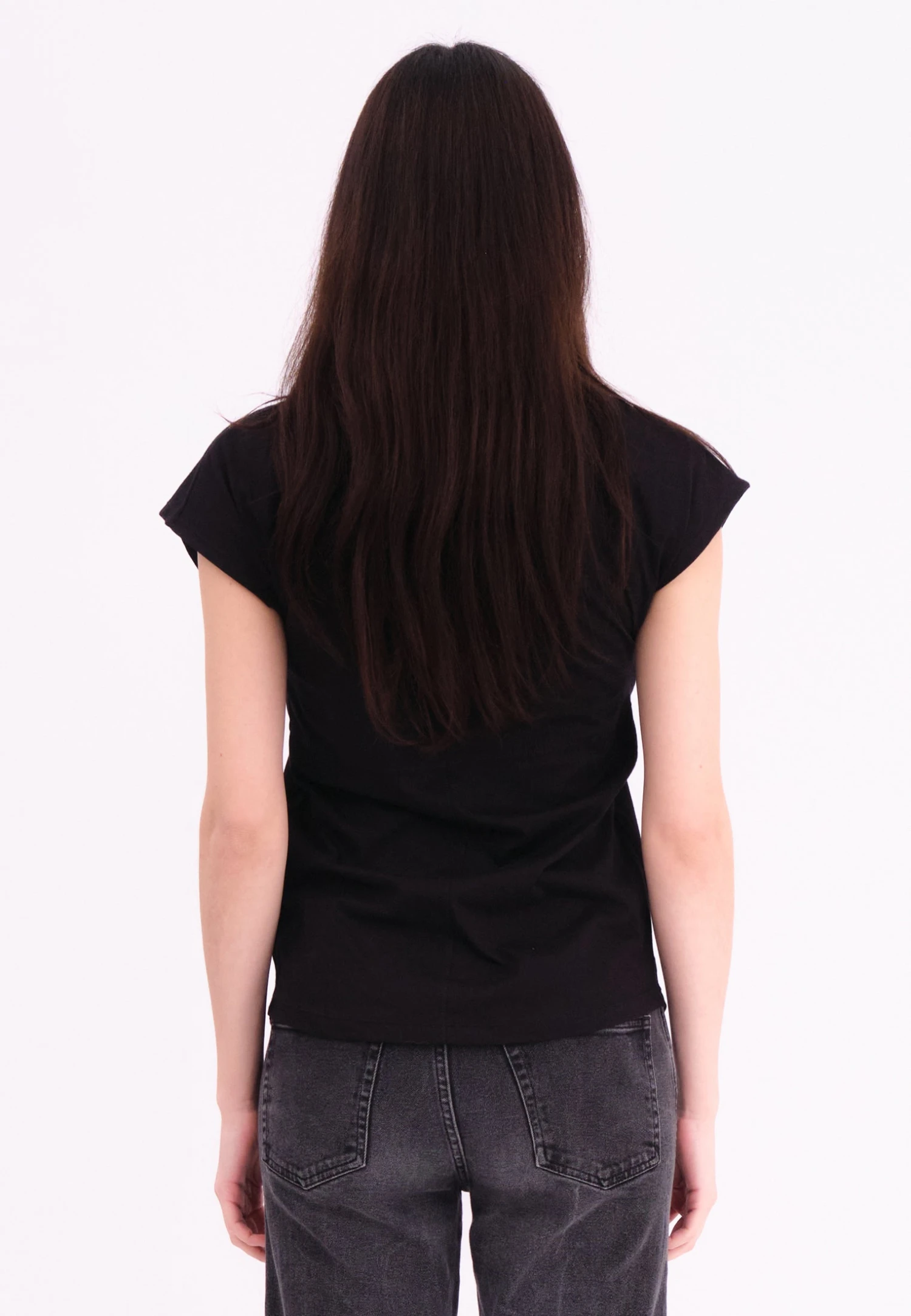 JILLIAN T-SHIRT BLACK SKULL 2 JILLIAN T-SHIRT BLACK SKULL - Image 2