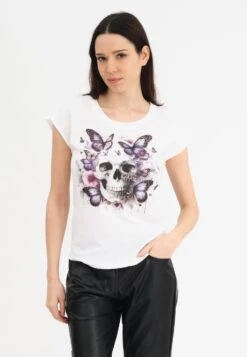JILLIAN T-SHIRT WHITE SKULL