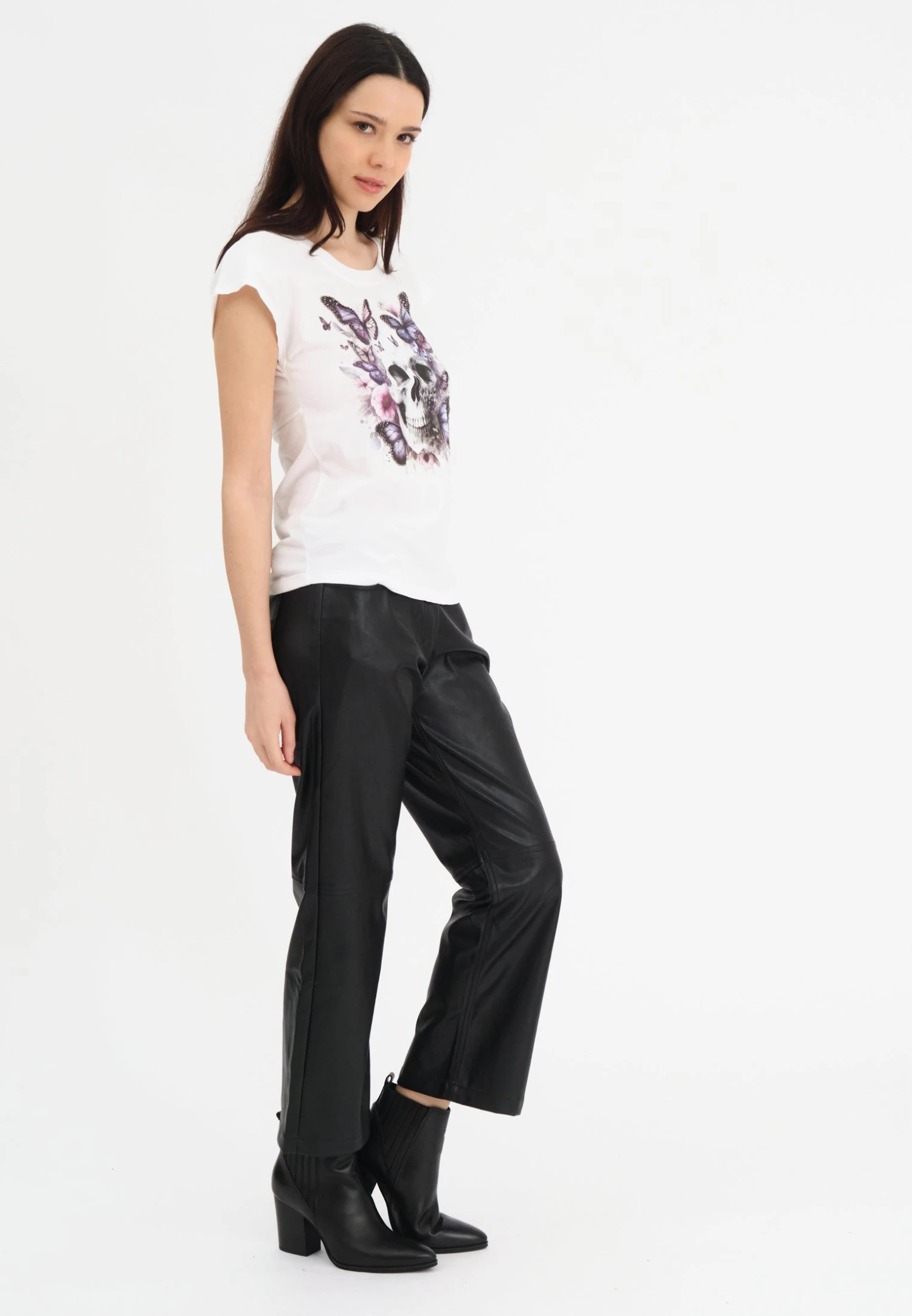 JILLIAN T-SHIRT WHITE SKULL 5 JILLIAN T-SHIRT WHITE SKULL - Image 5