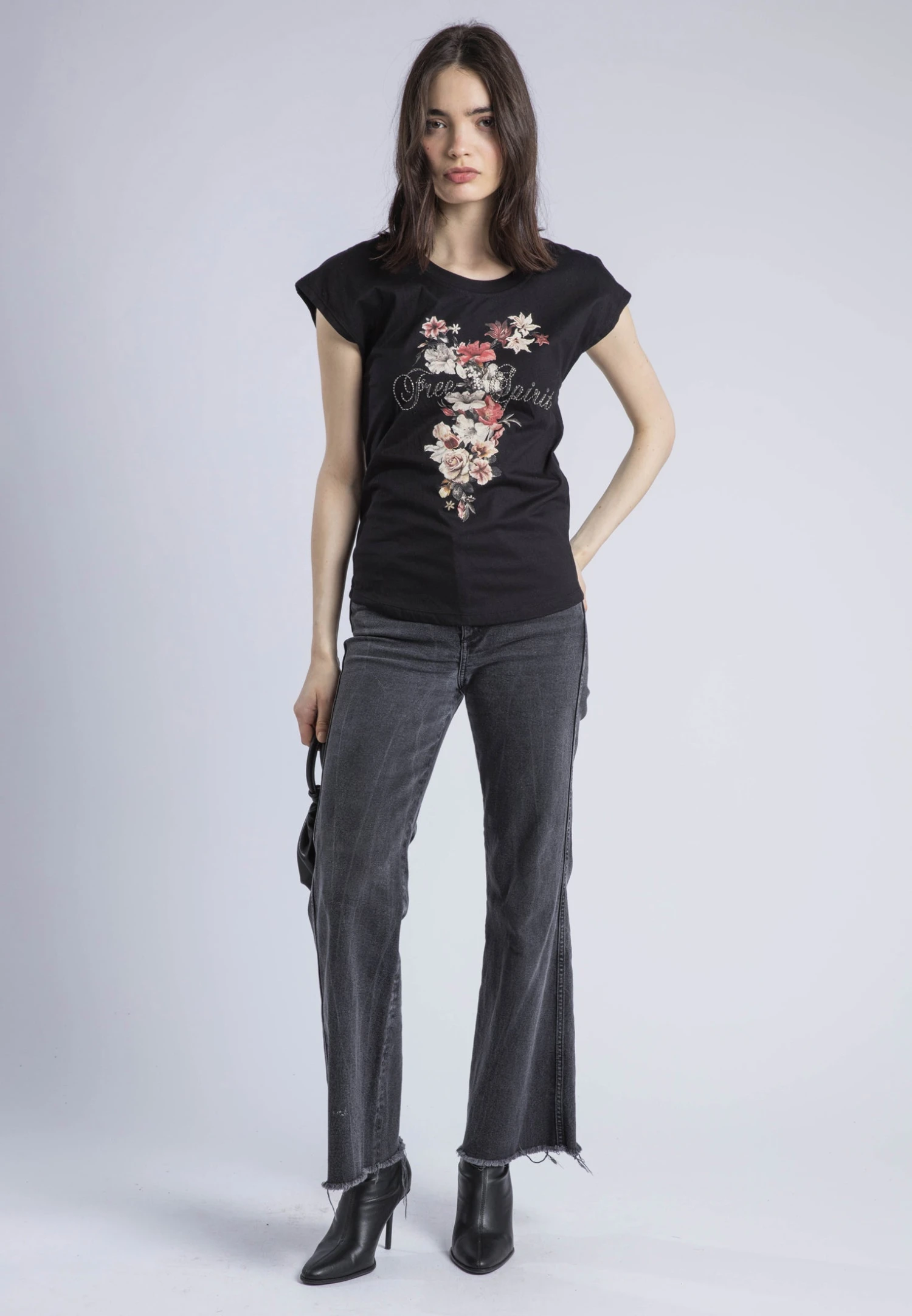 JILLIAN T-SHIRT BLACK FREE SPIRIT 6 JILLIAN T-SHIRT BLACK FREE SPIRIT - Image 6