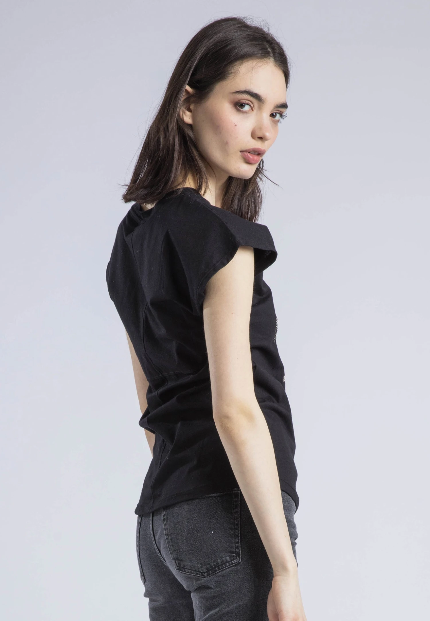 JILLIAN T-SHIRT BLACK FREE SPIRIT 4 JILLIAN T-SHIRT BLACK FREE SPIRIT - Image 4