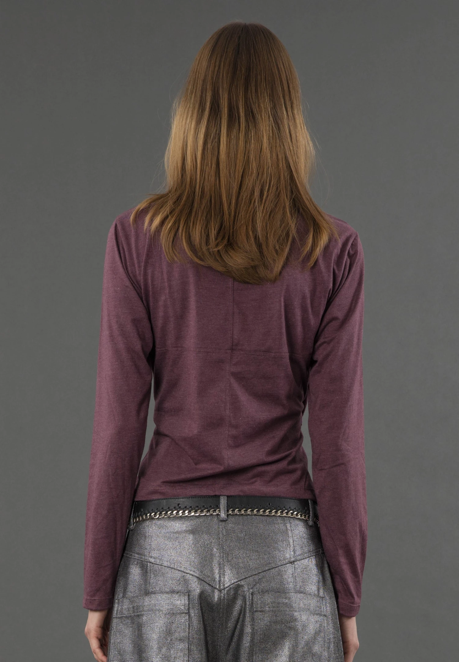 TIME TOP LS MAUVE WINE 2 TIME TOP LS MAUVE WINE - Image 2