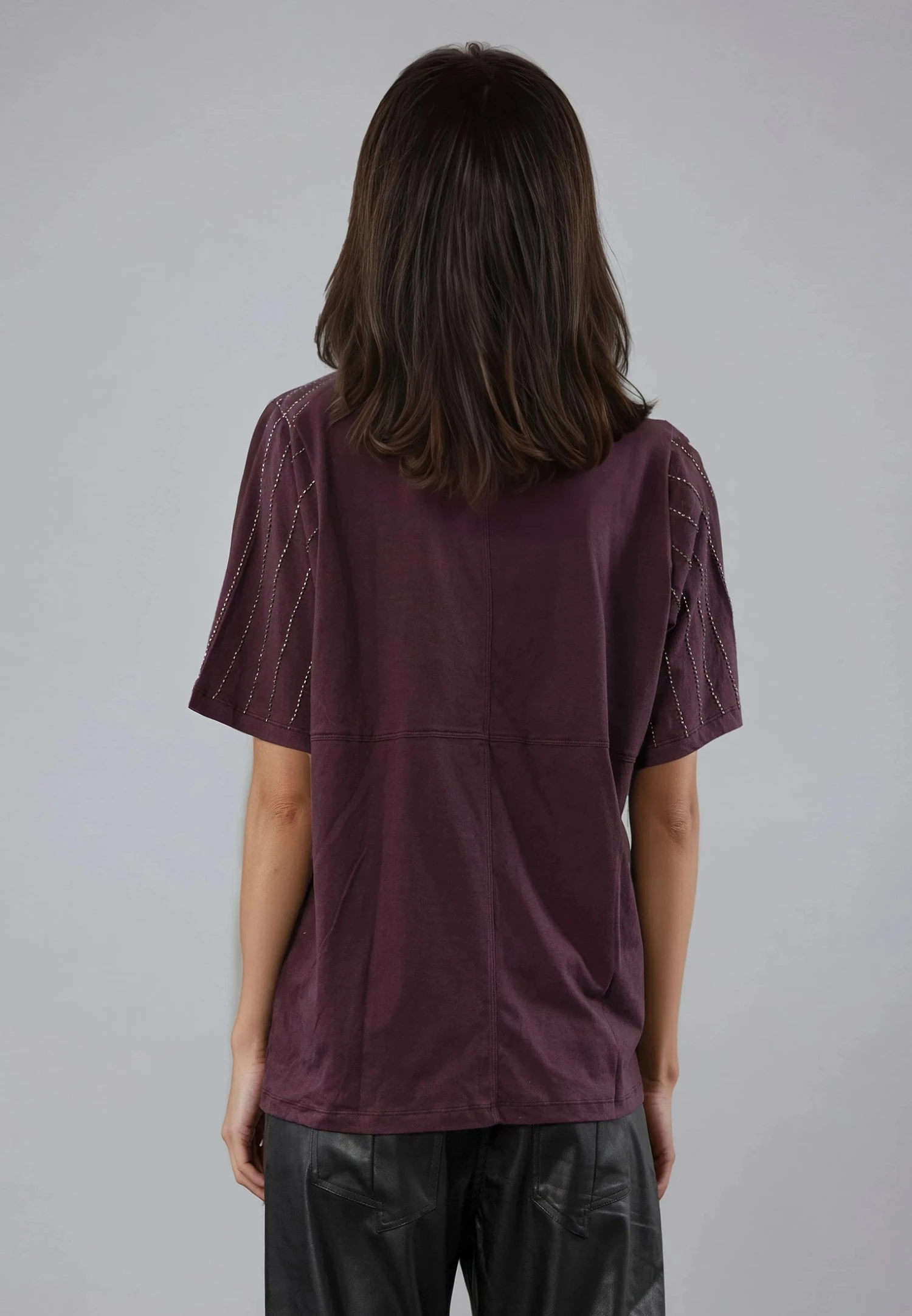 EAGLE T-SHIRT MAUVE WINE 3 EAGLE T-SHIRT MAUVE WINE - Image 3