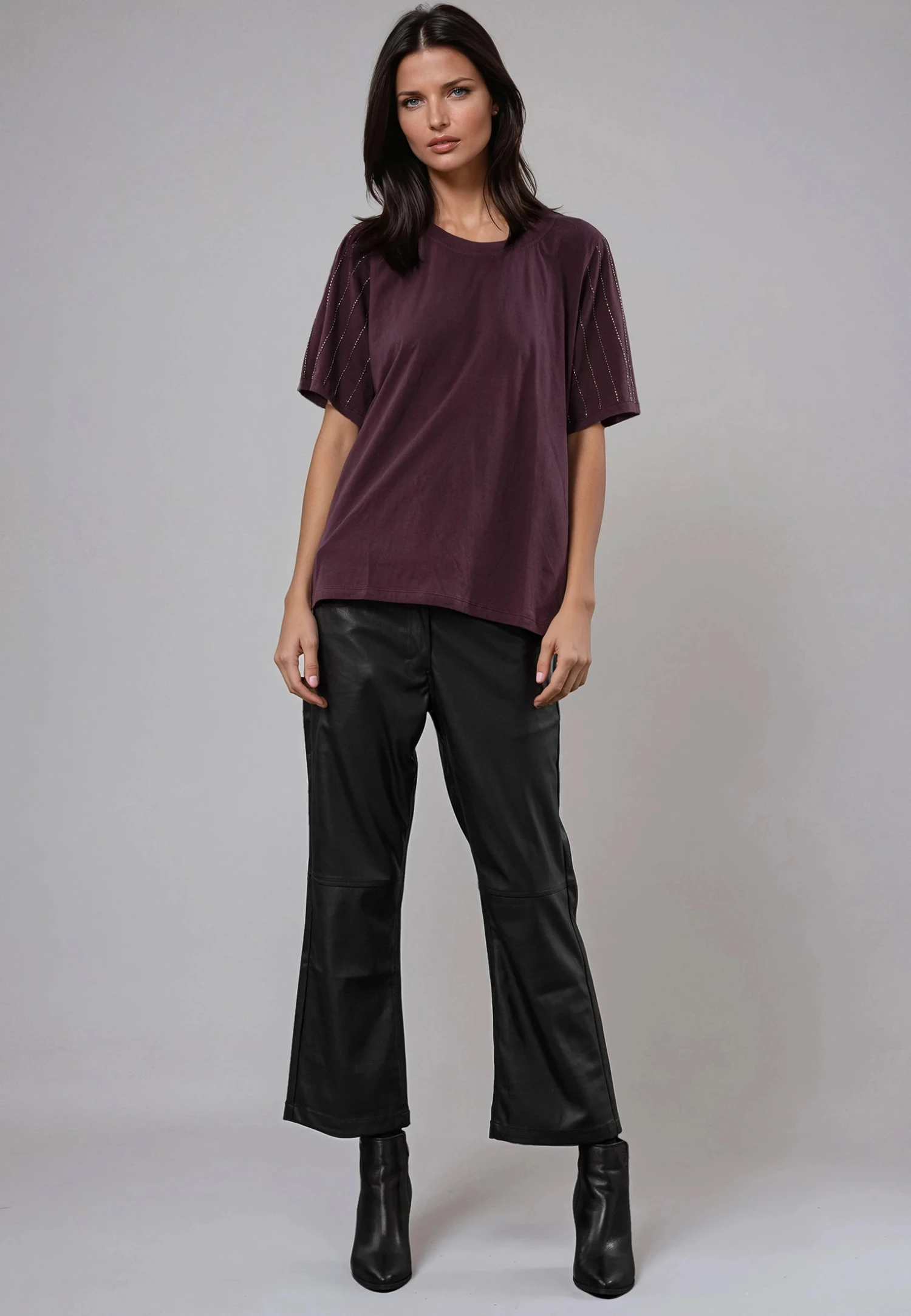 EAGLE T-SHIRT MAUVE WINE 5 EAGLE T-SHIRT MAUVE WINE - Image 5