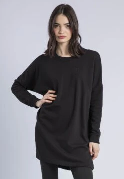 FLORA SWEAT DRESS BLACK