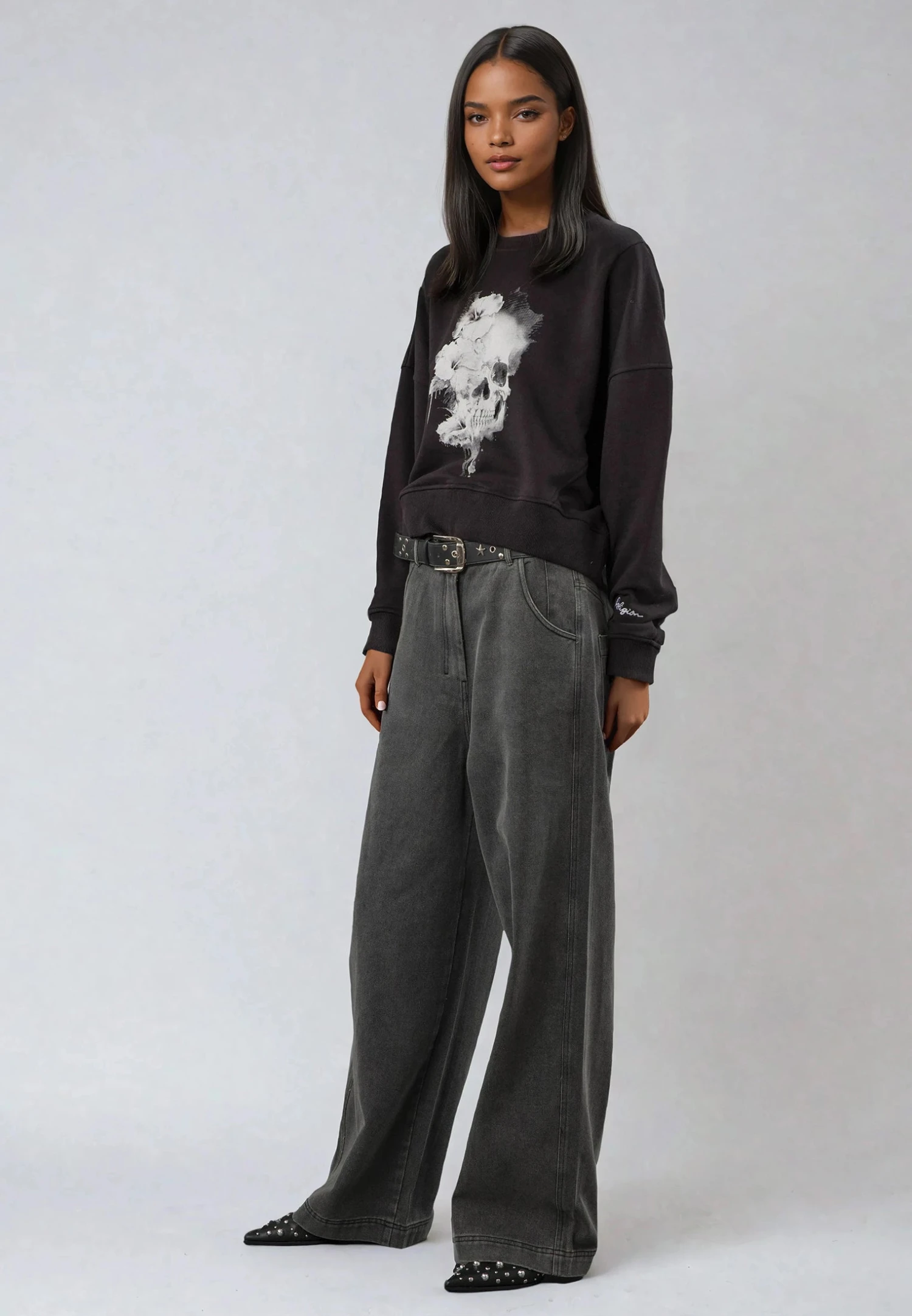 FLORA SWEAT BLACK 5 FLORA SWEAT BLACK - Image 5