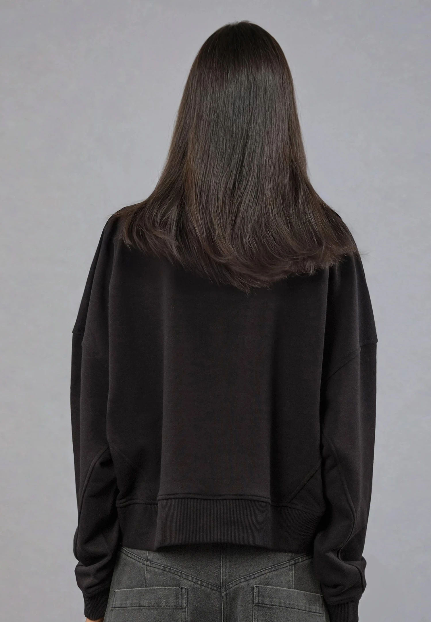 FLORA SWEAT BLACK 3 FLORA SWEAT BLACK - Image 3