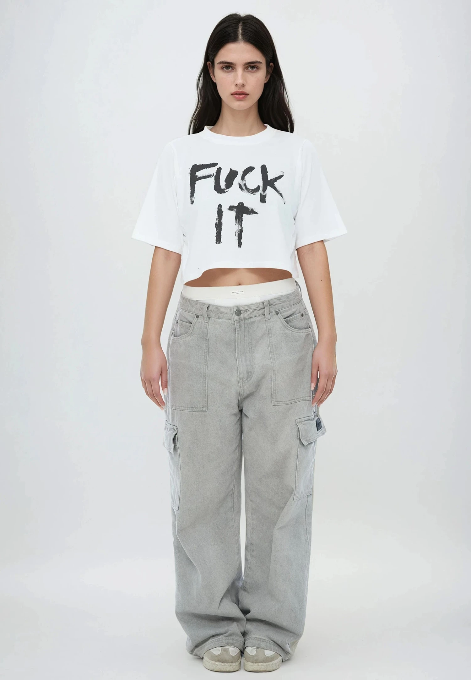 FUCK IT CROP TOP WHITE 6 FUCK IT CROP TOP WHITE - Image 6