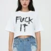 FUCK IT CROP TOP WHITE
