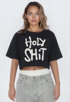 HOLY SHIT CROP TOP BLACK 12 HOLY SHIT CROP TOP BLACK -Religion Clothing HOLYSHIT22