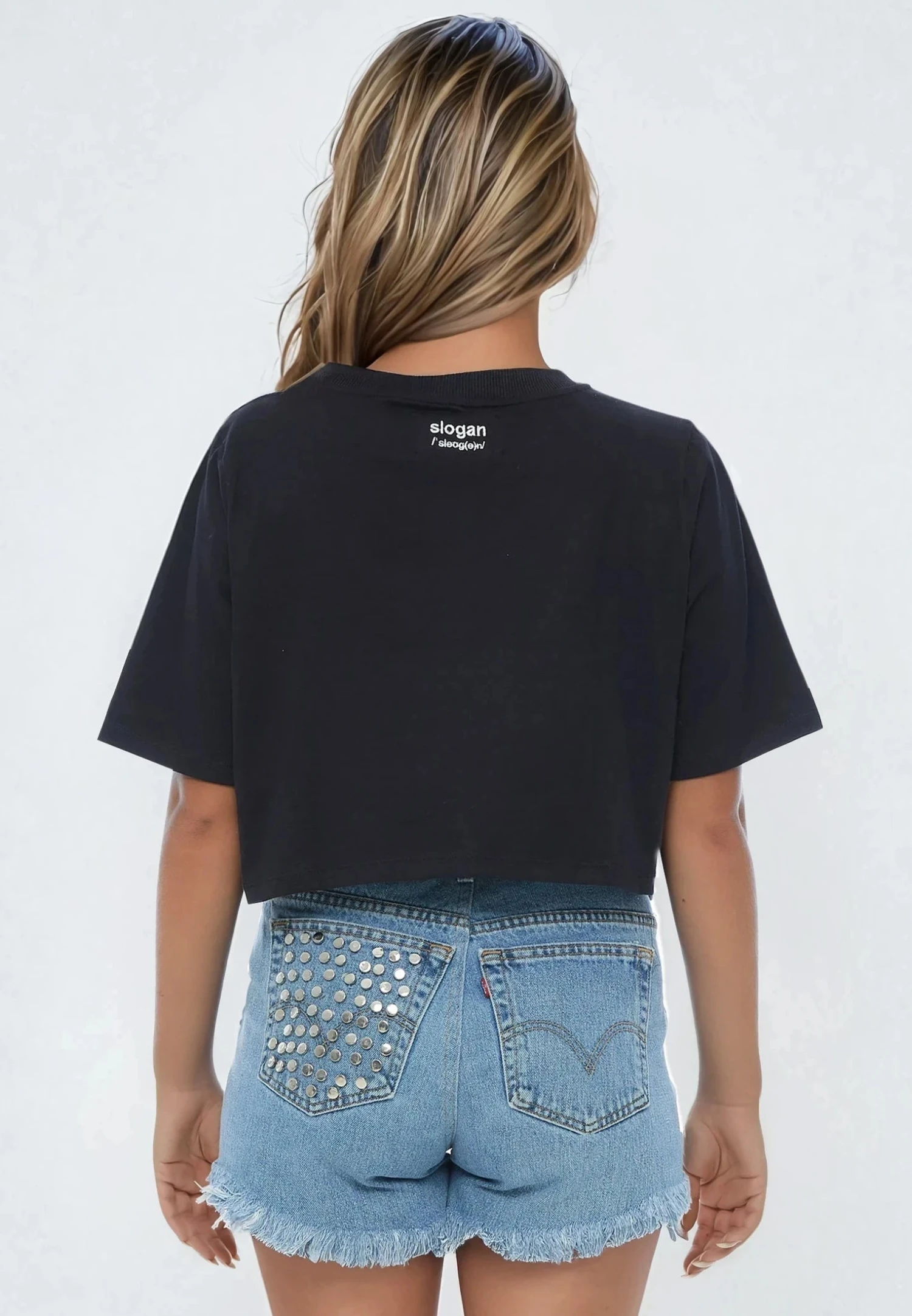 HOLY SHIT CROP TOP BLACK 2 HOLY SHIT CROP TOP BLACK - Image 2