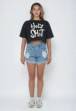 HOLY SHIT CROP TOP BLACK 11 HOLY SHIT CROP TOP BLACK -Religion Clothing HOLYSHIT27