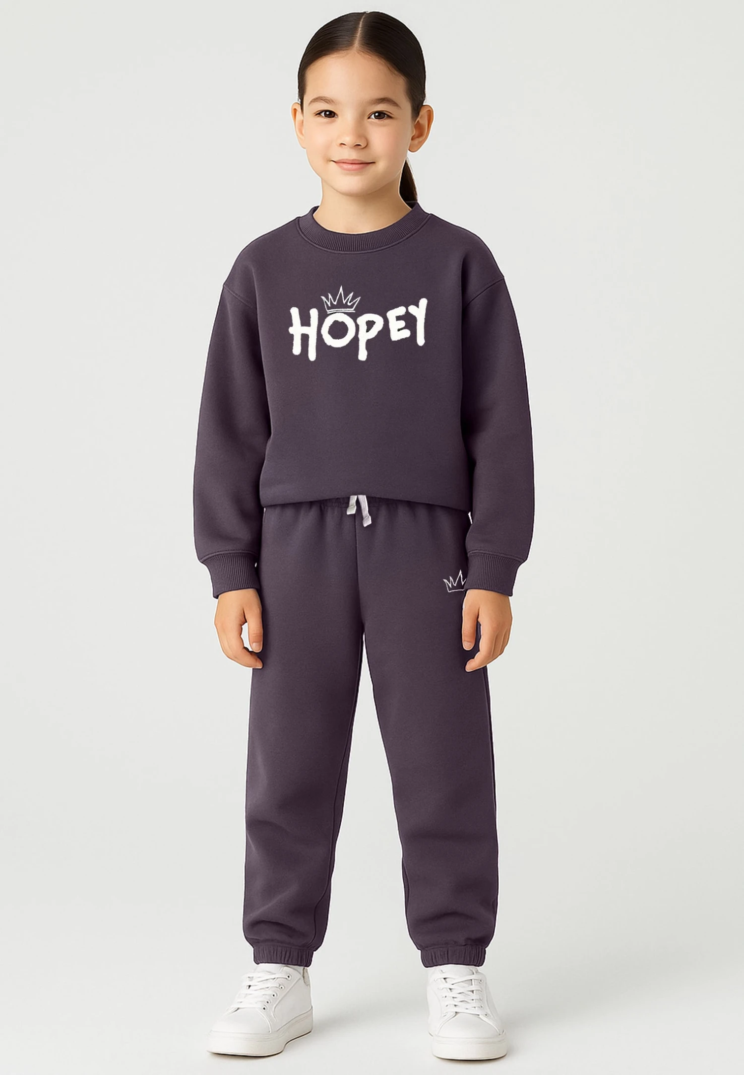Kids HOPEY GIRLS OVERSIZED SWEATSHIRT MAUVE 2 Kids HOPEY GIRLS OVERSIZED SWEATSHIRT MAUVE - Image 2