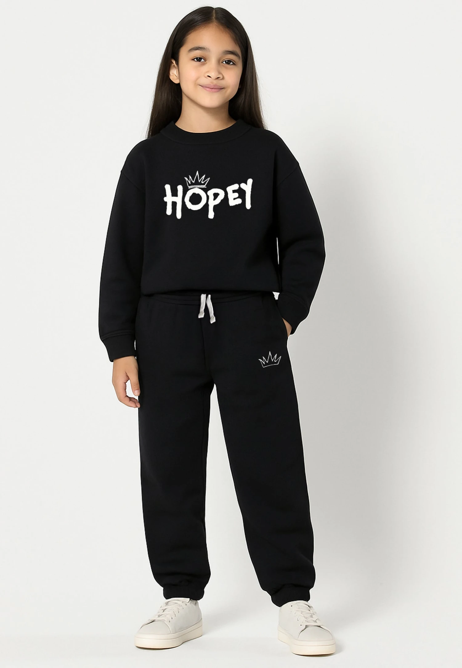 Kids HOPEY GIRLS DARTED SWEATPANTS BLACK 2 Kids HOPEY GIRLS DARTED SWEATPANTS BLACK - Image 2