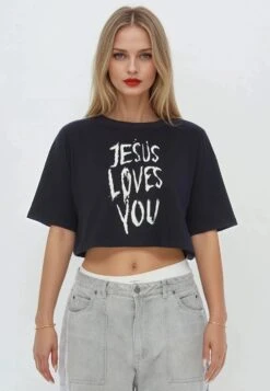 JESUS LOVES YOU CROP TOP BLACK 13 JESUS LOVES YOU CROP TOP BLACK -Religion Clothing JESUSLOVESYOU21
