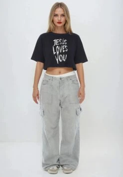 JESUS LOVES YOU CROP TOP BLACK 14 JESUS LOVES YOU CROP TOP BLACK -Religion Clothing JESUSLOVESYOU22
