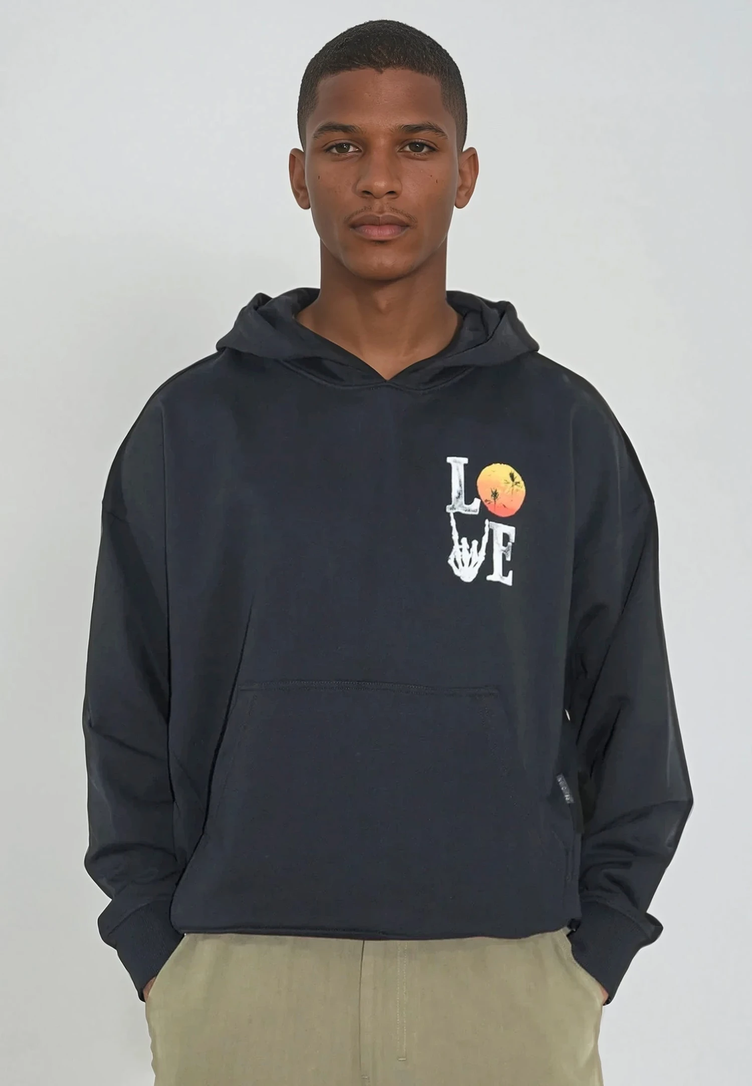 SUMMER LOVE HOODIE BLACK 2 SUMMER LOVE HOODIE BLACK - Image 2