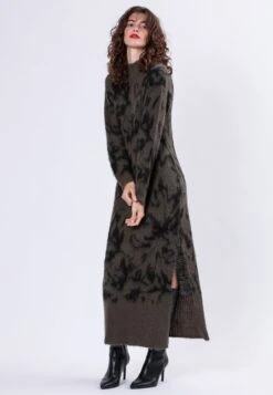 REVERSE MOCK NECK DRESS CAMO KHAKI -Religion Clothing REVERSEDRESSKHAKI2