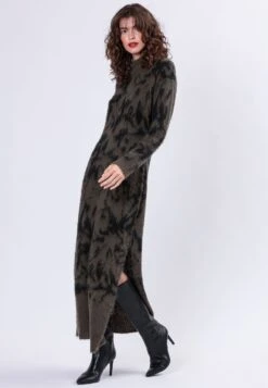 REVERSE MOCK NECK DRESS CAMO KHAKI -Religion Clothing REVERSEDRESSKHAKI7