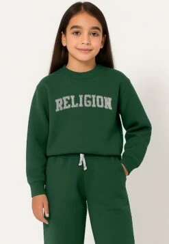 Kids RELIGION GIRLS APPLIQUÉ OVERSIZED SWEATSHIRT GREEN