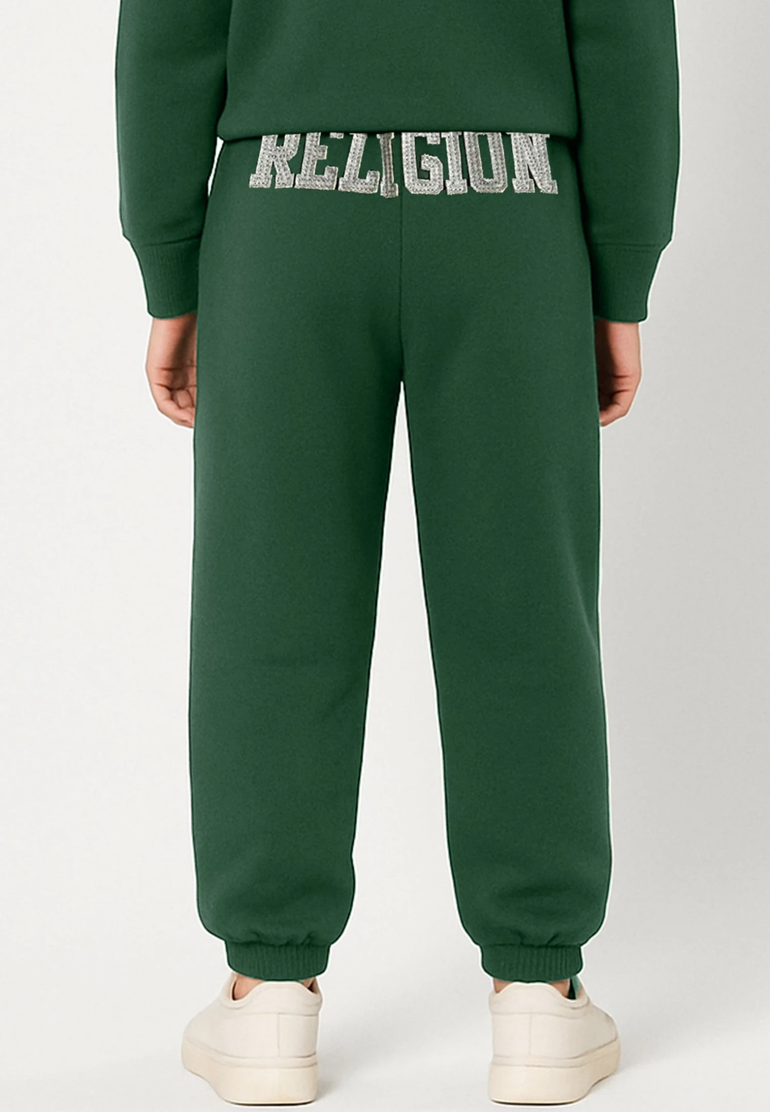 Kids RELIGION GIRLS SEAMED DARTED SWEAT PANTS GREEN 1 Kids RELIGION GIRLS SEAMED DARTED SWEAT PANTS GREEN