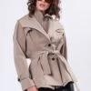 RHODIUM TAUPE TRENCHCOAT