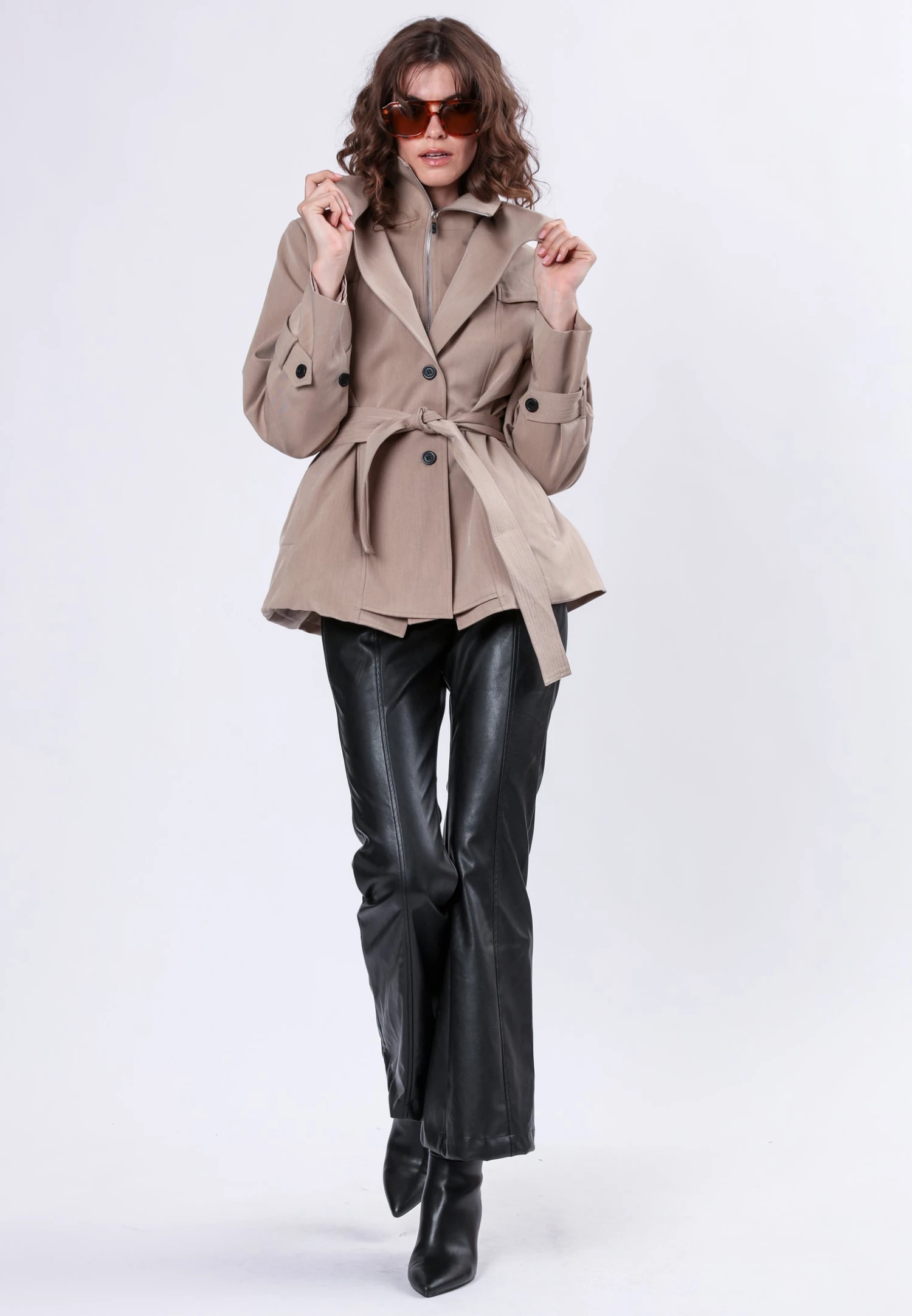 RHODIUM TAUPE TRENCHCOAT 5 RHODIUM TAUPE TRENCHCOAT - Image 5