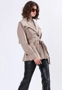 RHODIUM TAUPE TRENCHCOAT 9 RHODIUM TAUPE TRENCHCOAT -Religion Clothing RHODIUMTRENCHCOATTAUPE7
