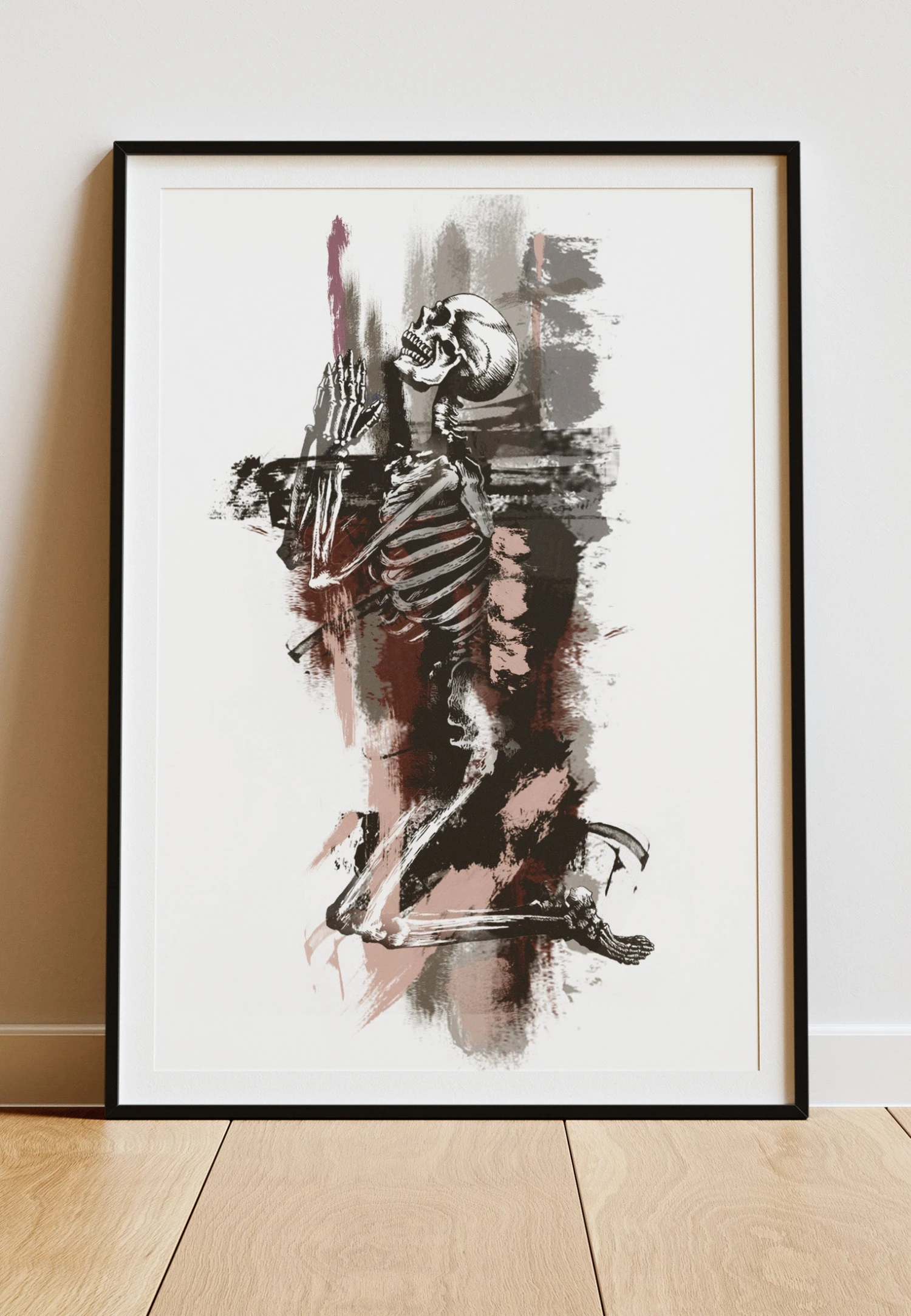DIGITAL PRINT ABSTRACT SKELETON ART POSTER 1 DIGITAL PRINT ABSTRACT SKELETON ART POSTER