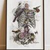 DIGITAL PRINT RIB CAGE ART POSTER